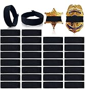 CREATRILL 30 Pack Balck Police Mourning Band Stripe Police Officer Badge Shield Funeral Honor Gua...