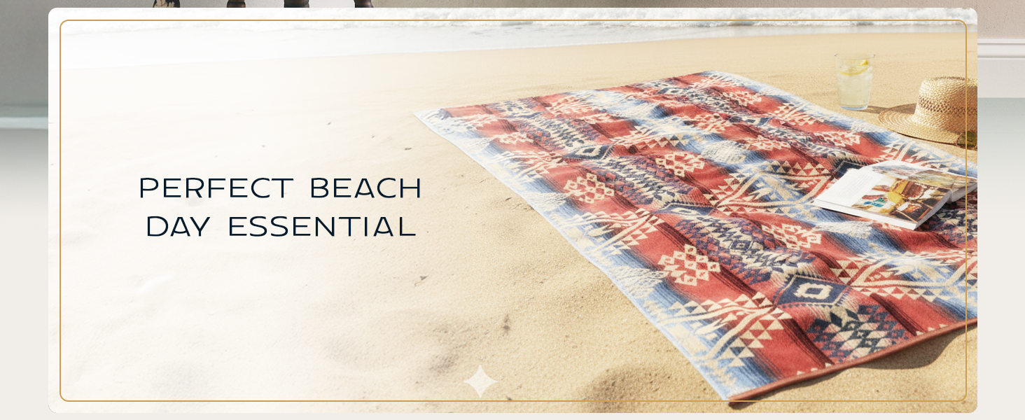Pendleton Oversized Jacquard Spa Towel, beach essential, travel towel