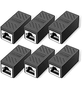 LVY BRJ45 Coupler, Ethernet Coupler, Ethernet Inline Connector Plugs for Cat5/Cat5e/Cat6e/Cat7 Ca...