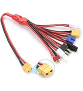 RC Lipo Battery Charger Adapter Connector Splitter Wire 8 in 1 Octopus Convert Cable to XT60 Plug...