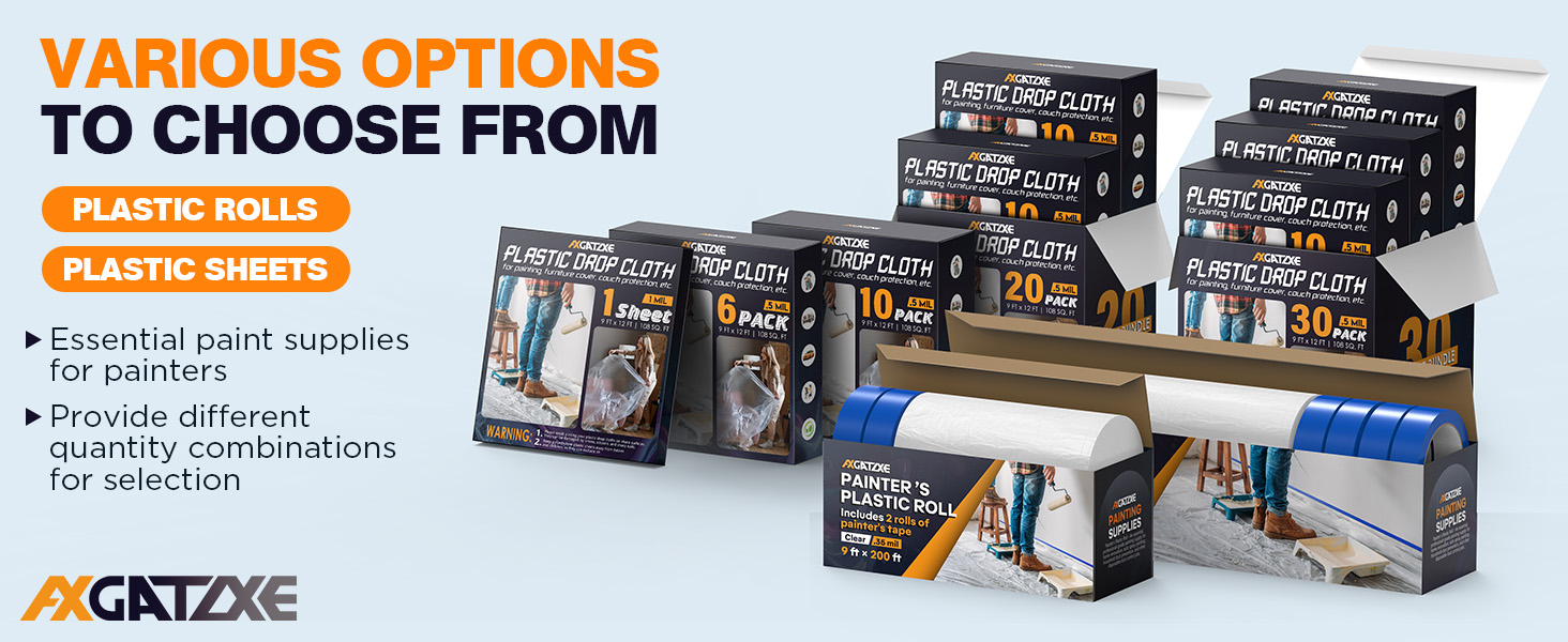 Like Visqueen plastic sheeting, our drop cloth is a trusted protective barrier.