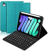 BORIYUAN iPad Mini 7th (A17 Pro) Keyboard Case 2024, Detachable Wireless Bluetooth Keyboard Slim ...