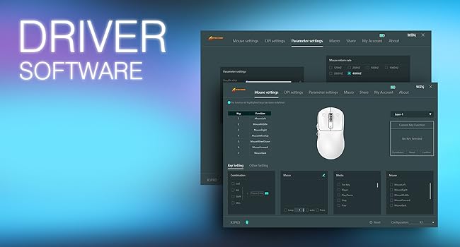 SUPERLIGHT Wireless Gaming Mouse, 4K/8K Polling Rate, 26000 DPI, 59g Ultralight Gaming Mice