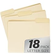 pmybupo Manila 1/3 File Folders,1/3 Cut Tab Letter Size,Great for Organizing and Easy File Storag...