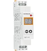 Baomain Digital Multi-Function Time Relay, 16A/250V 20-Delay Modes 0.1s~99d, DIN Rail Mounting Ti...