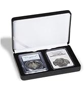 Lighthouse - NOBILE Black Leathertte Box for Two Slabs Including PCGS, NGC, ANACS, and More