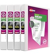 Avery Durable View 3 Ring Binders for Home, School Supplies, Office, or Organization Needs, 1