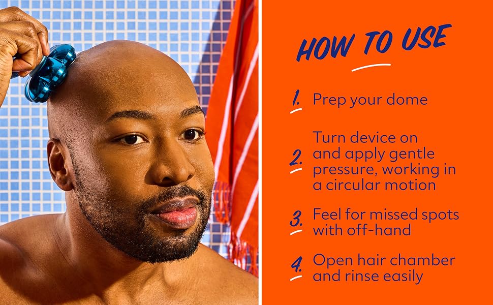 Usage instructions for head shaver