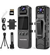kaysunlink 128GB 1.4” Screen Body Camera with Audio and Auto Video Night Vision 1080P FHD Mini Po...