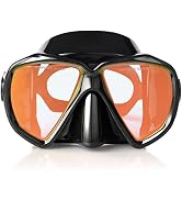 Snorkel Diving Mask Panoramic HD Swim Mask, Anti-Fog Scuba Diving Goggles,Tempered Glass Dive Mas...