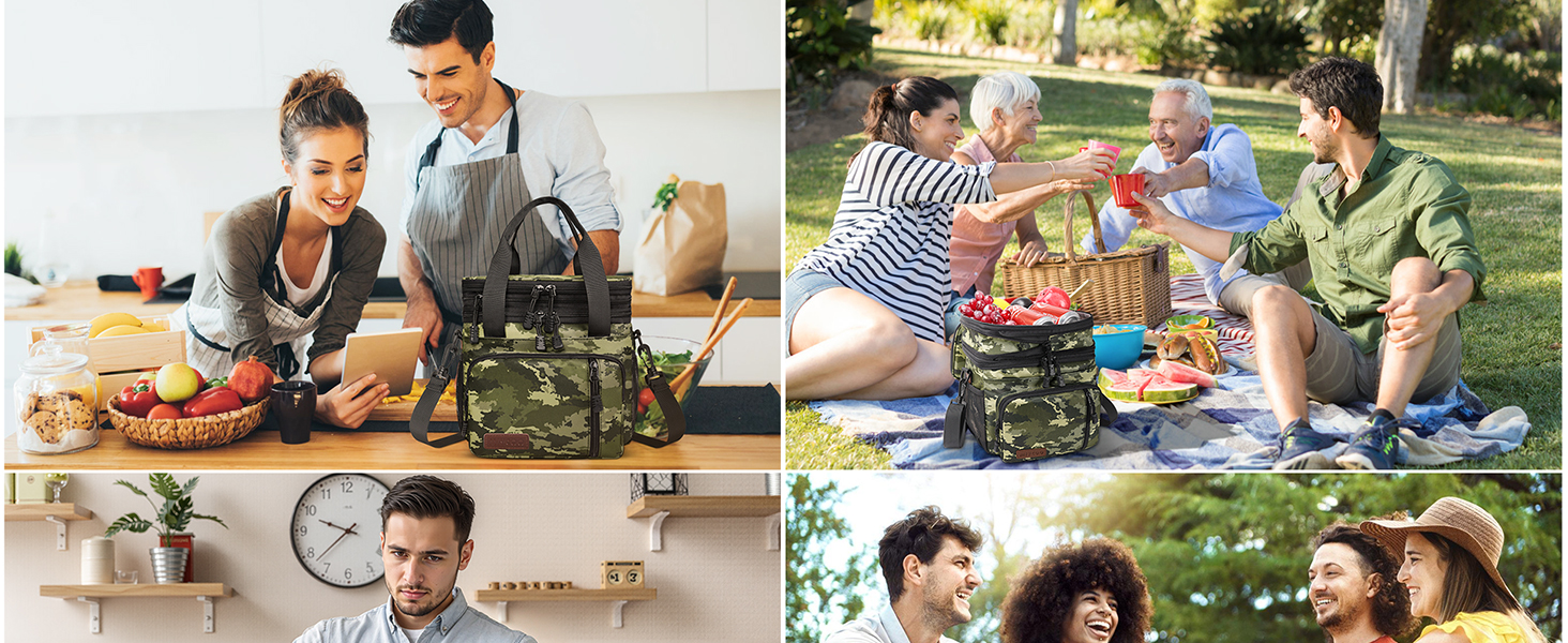 The MIYCOO insulated lunch bag keeps your beach snacks and drinks chilled.