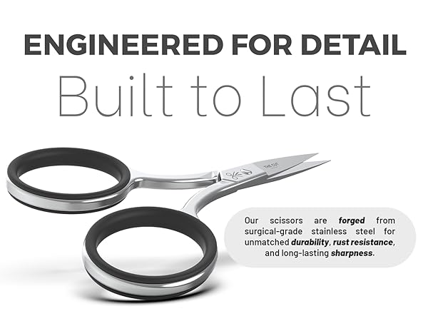 Eyebrow &amp; Mustache Scissors for Men &amp; Women – Precision Grooming Tool, Stainless Steel