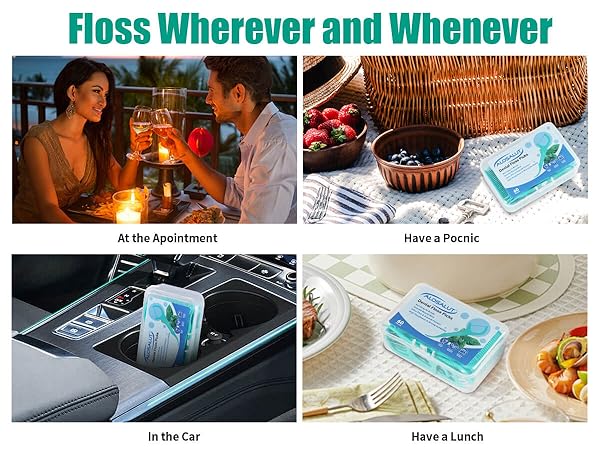 Alosalut PepperMint Dental Floss Picks 480 Pack