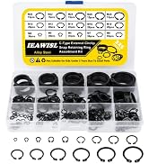 Snap Ring Set, 325Pcs Alloy Steel External Retaining Ring 15 Sizes C-Clips, Circlip Set for Axles...