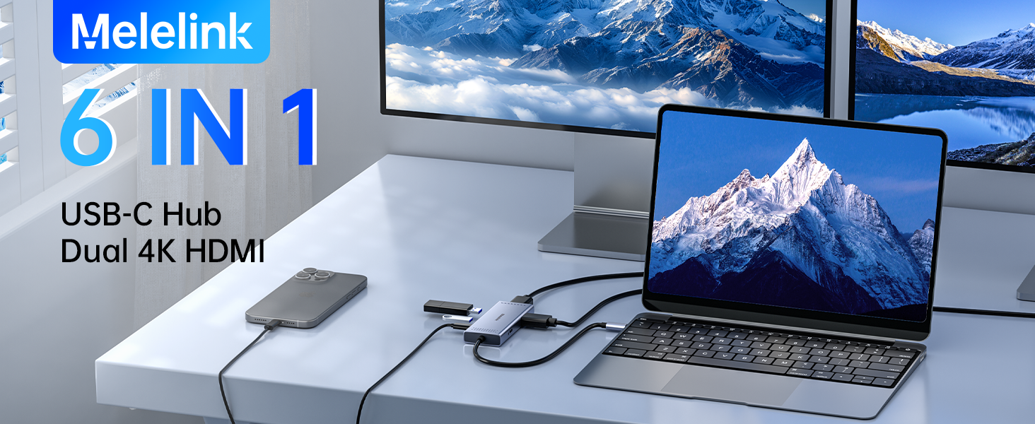 usb c docking station dual monitor 2 hdmi ports