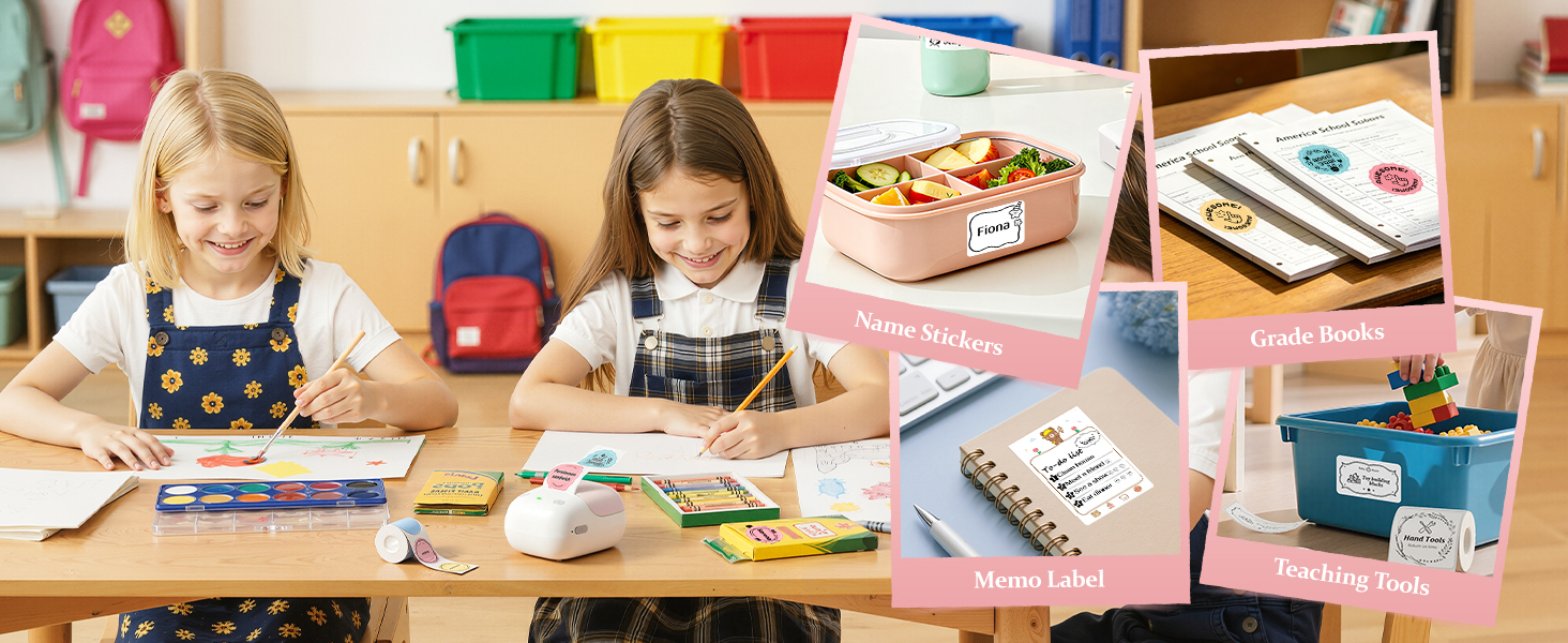 NIIMBOT B2 Label Maker Machine with Tape, Portable Bluetooth Label Printer with Multiple Templates