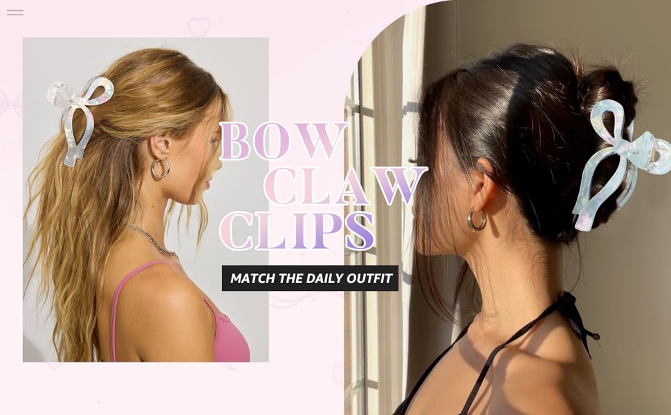 BOW CLAW CLIPS VERSATILE AND CHARMING