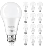 12-Pack A19 LED Light Bulbs 100 Watt Equivalent, 13W 1500 Lumens Super Bright 5000K Daylight Whit...