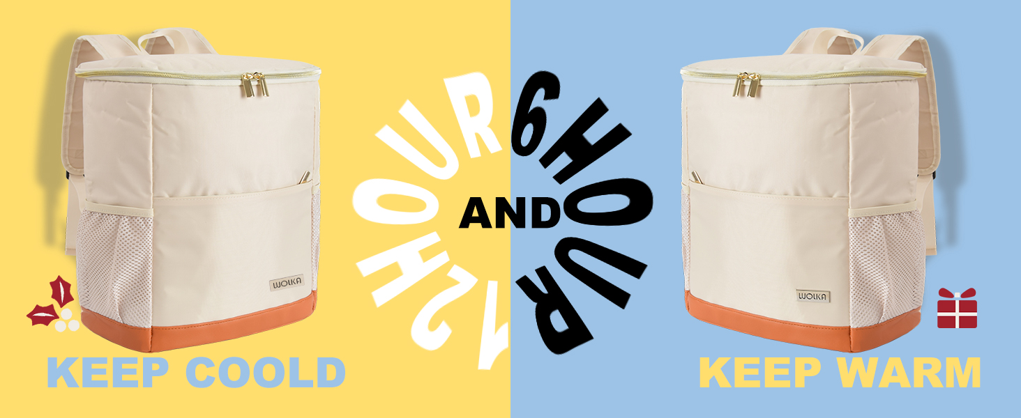 Insulated Cooler Backpack Outdoor - Leak Proof Backpack Cooler 30 Cans, Waterproof Lightweight