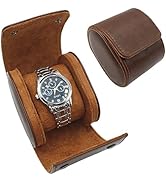 HUYUTAWE Watch Travel Case Portable Organizer - Luxury Watch Roll Travel Box Recycled Leather Wat...