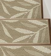 JSEI Stair Treads for Wooden Steps with Leaf Pattern, 14 Pack 9" X 28" Carpet Stair Treads Non-Sl...