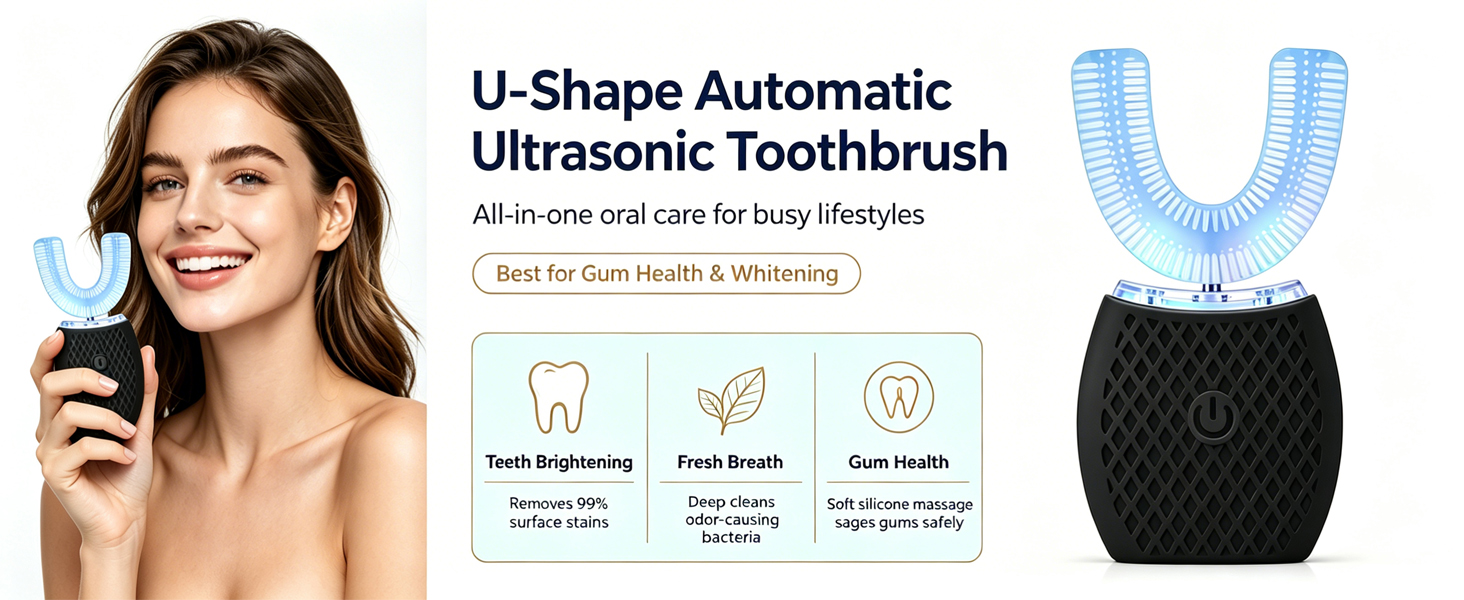 Ultrasonic U-Shaped Toothbrushes for Adult