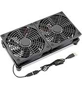 AmRunJe 120mm x 2 USB Cooling Fan 5V 240mm Powered DC Fan with Speed Control for Router DVR Compu...