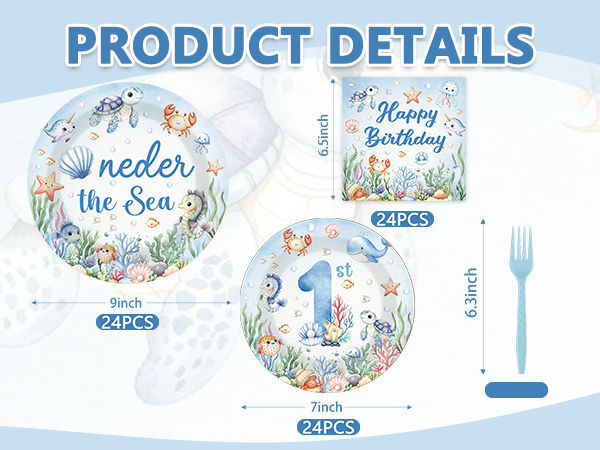 Ocean Animals Baby Shower Decorations for Boys
