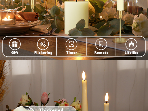 battery operated taper candles