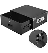 VEVOR 4U Rack Drawer, Lockable Server Cabinet Case, 13.8'' Depth Server Rack Mount Drawer, for 19...