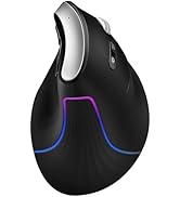 CITLLA Wireless Ergonomic Vertical Mouse, Rechargeable Tri-Mode (Dual Bluetooth + 2.4G USB) Optic...