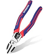 WORKPRO 2-in-1 Diagonal Cutting Pliers with Wire Stripper, 7.5 Inch CRV Steel Wire Cutters with C...