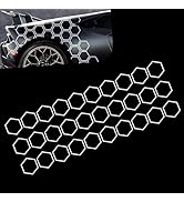 YAWUROU 30 PCS Car Honeycomb Graphics Stickers, DIY Reflective Automotive Side Body Door Decals, ...