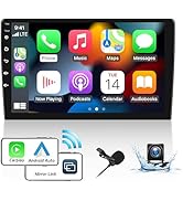 2+64G 9 inch Android Double Din Car Stereo with Apple Carplay Android Auto Mirror Link Multimedia...