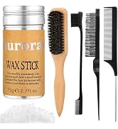 Boar Bristle Slick Back Hair Brush Comb with Wide Boar Bristle Brush,Hair Wax Stick,500PCS Elasti...
