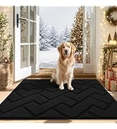 hicorfe Indoor Door Mat,Non Slip Door Mats,32"x48" Front Back Door Mat Rubber Backing,Absorbent R...