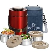 Pawovdeq 67oz Thermos for Hot Food,3-Layer Sealed Stackable Food Thermos,with Lunch Bag Soup Ther...