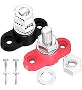 Joinfworld 3/8" 12V Battery Junction Block, M10 Insulated Power and Ground Battery Junction Post,...
