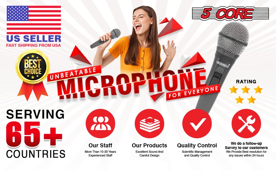 microphone for singing, wired microphone, dynamic microphone, mic, singing microphone