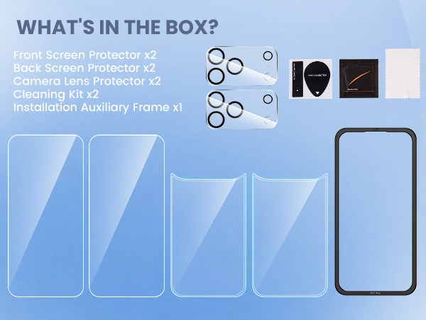 Maxdara for iPhone 18 Pro Max Back Screen Protector &amp;amp; Front Screen Protector Camera Protector