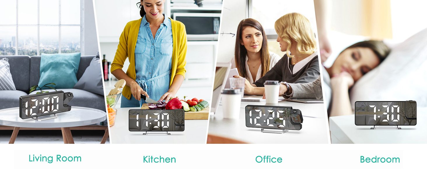 bedroom projection alarm clock