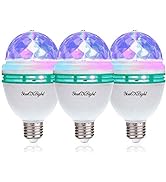 YouOKLight E26 Disco Light Bulb, Rotating RGB Disco Ball Light, LED Strobe Bulb Disco Ball Lights...