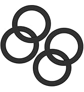 SANJOON 4 PCS Gas Cap Gaskets, Black, Rubber, Compatible with 5 Gallon Jerry Gas Cap, Gasoline