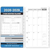 2026-2029 Planner Refills - A6 Planner Inserts with 6-Hole Punched, July 2026 - June 2029, 3 Year...