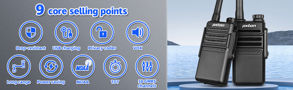 pxton 999s walkie functions