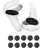 VicRole 10 Pack Black Thumb Grips Caps for Meta Quest 3, Quest 3S, Quest Pro, Quest 2 Controllers