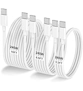 LOFPYE 240W 3-Pack [3.3FT+6.6FT+10FT] USB C to USB C Cable,Type C Fast Charging Cable for iPhone ...
