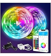DAYBETTER LED Strip Lights 130ft (2 Rolls of 65.6ft), Color Changing Lights Strip for Bedroom, De...