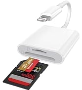 Sd Card Reader for iPhone,Camera Adapter to iPhone,TF/SD Card to iPhone Adapter,Portable Dual Car...