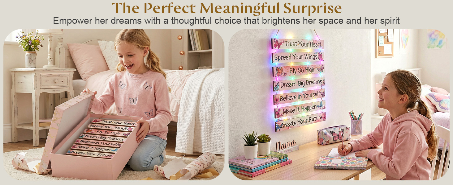 Girls Room Decor for Teen Girls Butterfly Wall Decor with LED Lights